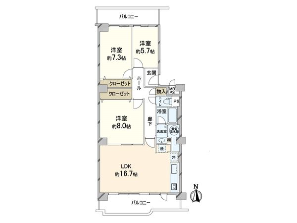 摂津スカイハイツ 間取図(平面図) 間取図(平面図)