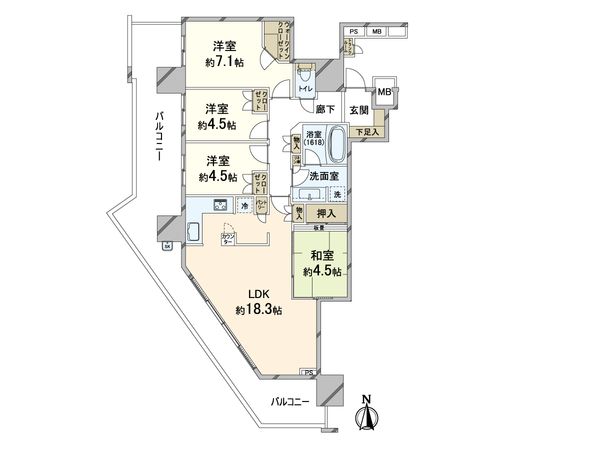 パークタワー南千里丘 間取図(平面図) パークタワー南千里丘 間取図(平面図)