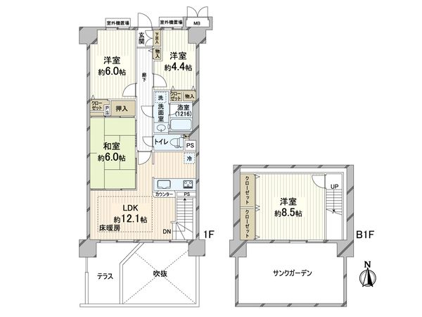 ラウンドスクエア吹田青葉丘 間取図