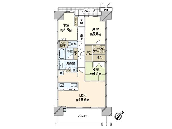 ローレルスクエア健都ザ・レジデンス Fifth stage 間取図(平面図)