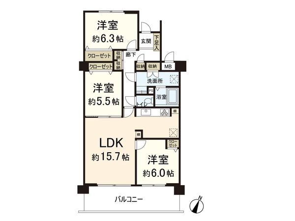 グランコープ吹田 間取図(平面図) グランコープ吹田 間取図(平面図)