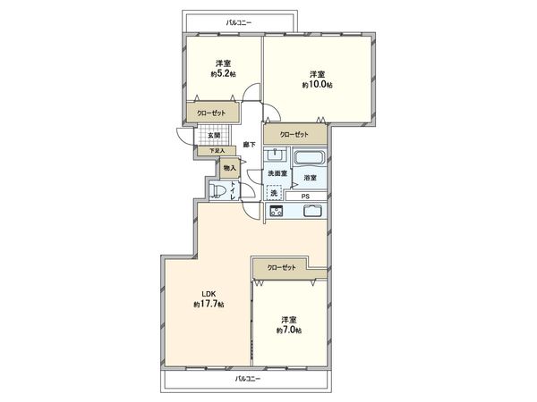 メゾン千里丘新芦屋2番館 間取図(平面図) メゾン千里丘新芦屋2番館 間取図(平面図)