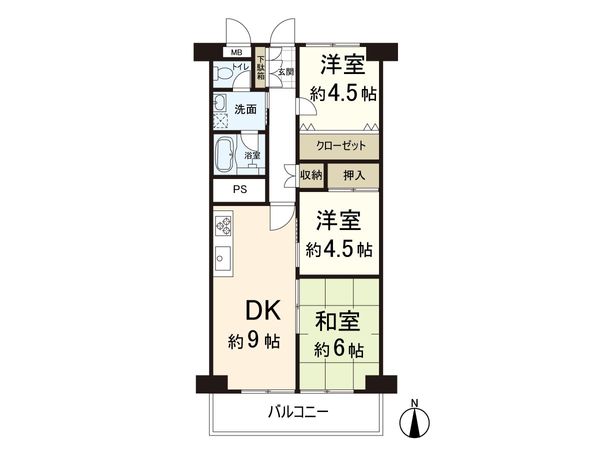 千里丘ビューハイツ 間取図(平面図) 千里丘ビューハイツ 間取図(平面図)