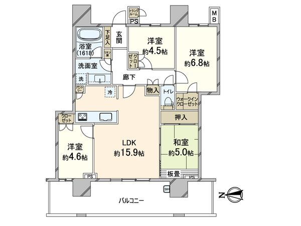 パークタワー南千里丘 間取図(平面図) パークタワー南千里丘 間取図(平面図)