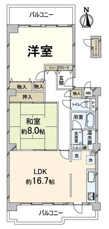 摂津スカイハイツ 間取図(平面図) 摂津スカイハイツ 間取図(平面図)