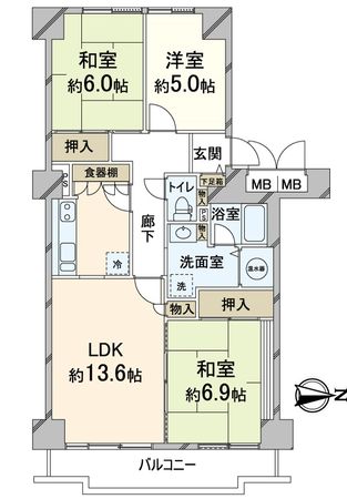 日興千里スカイマンションフレール 間取図(平面図) 日興千里スカイマンションフレール 間取図(平面図)