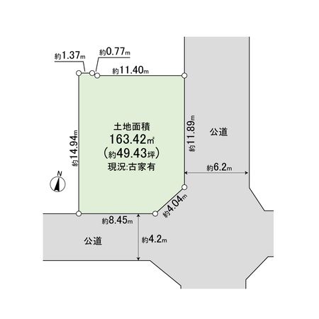 神戸市北区広陵町1丁目 土地 区画図 神戸市北区広陵町1丁目 土地 区画図
