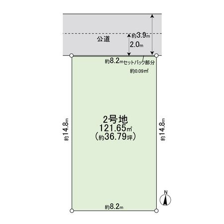 西昆陽1丁目 2号地 区画図 西昆陽1丁目 2号地 区画図