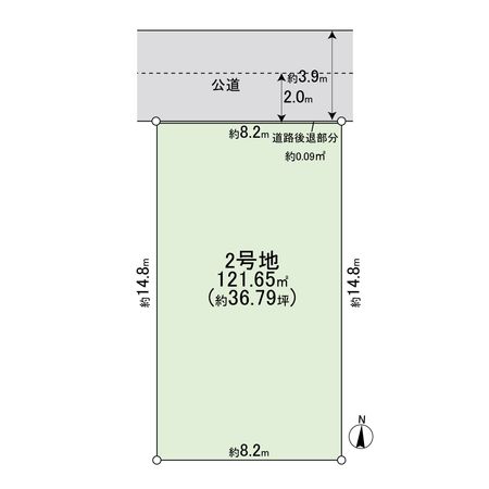 西昆陽1丁目 2号地 区画図 西昆陽1丁目 2号地 区画図