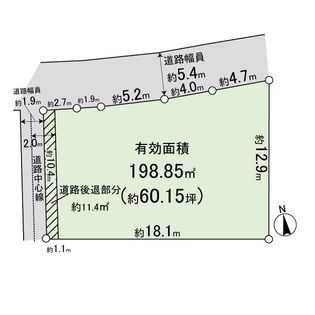 大庄西町2丁目土地 区画図
