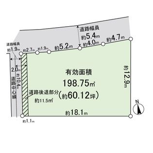 大庄西町2丁目土地 区画図