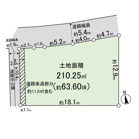 大庄西町2丁目土地 区画図 大庄西町2丁目土地 区画図