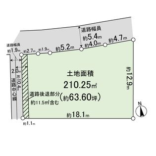 大庄西町2丁目土地 区画図