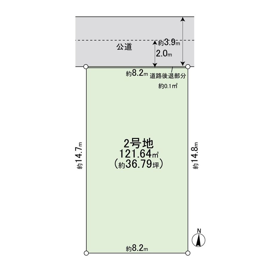 西昆陽1丁目 2号地 区画図 区画図