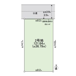 西昆陽1丁目 2号地 区画図