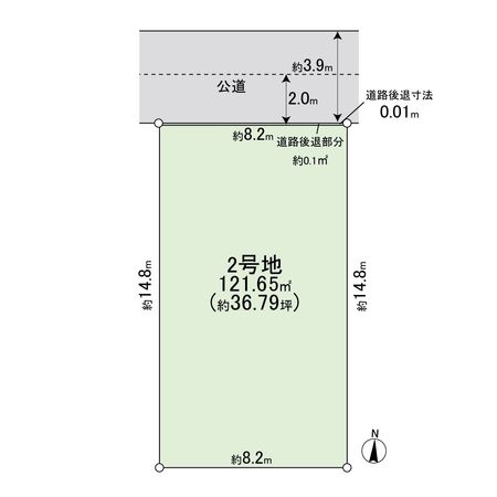 西昆陽1丁目 2号地 区画図