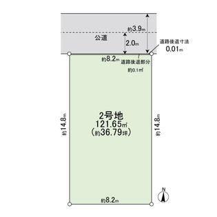 西昆陽1丁目 2号地 区画図