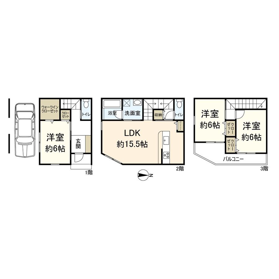 東園田町2丁目建築条件付き土地 建物プラン例 (間取り図) 建物プラン例 (間取り図)