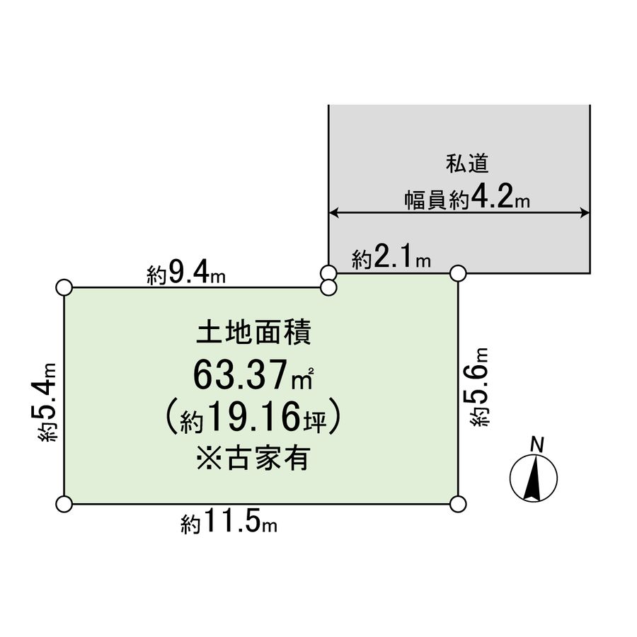 武庫町4丁目古家付土地 区画図 区画図