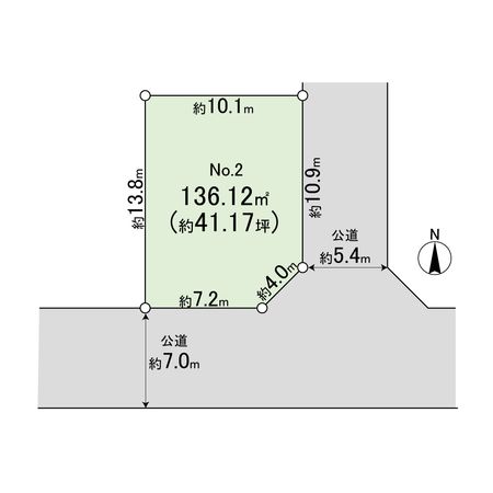 南武庫之荘5丁目土地 2号地 区画図 南武庫之荘5丁目土地 2号地 区画図