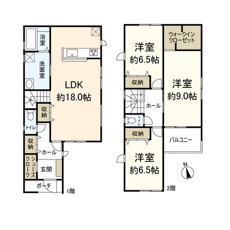 尼崎市南武庫之荘7丁目【土地】 建物プラン例 (間取り図) 尼崎市南武庫之荘7丁目【土地】 建物プラン例 (間取り図)