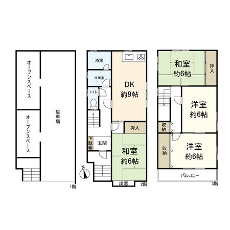 水堂町2丁目 中古戸建 間取図(平面図)