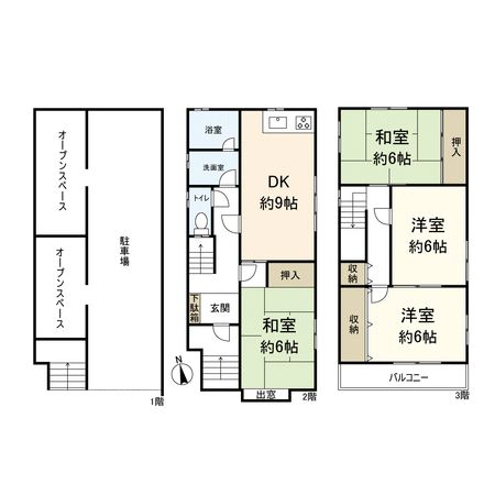 水堂町2丁目 中古戸建 間取図(平面図) 水堂町2丁目 中古戸建 間取図(平面図)