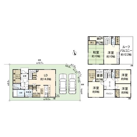 塚口町5丁目戸建 間取図(平面図)