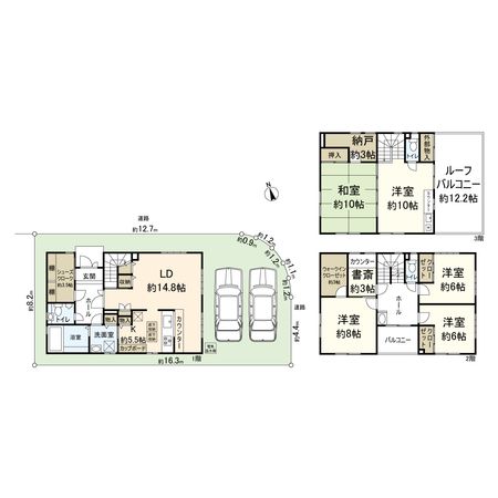 塚口町5丁目戸建 間取図(平面図)