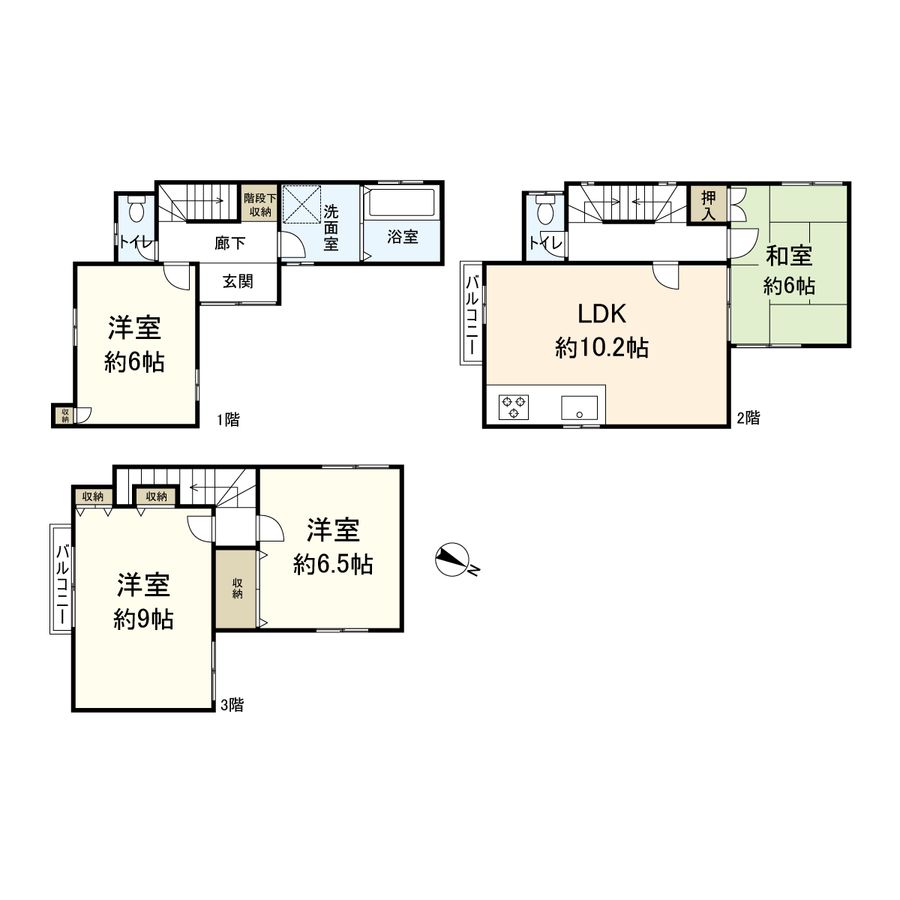 南塚口町7丁目 戸建て 間取図(平面図) 間取図(平面図)