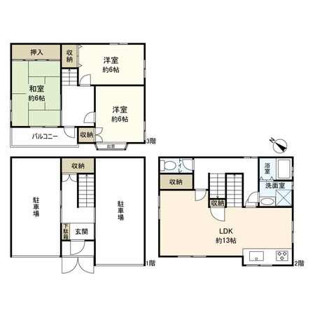 南武庫之荘8丁目 中古戸建 間取図(平面図) 南武庫之荘8丁目 中古戸建 間取図(平面図)