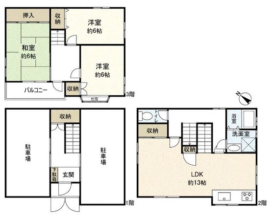 南武庫之荘8丁目 中古戸建 間取図(平面図)