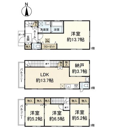 南武庫之荘9丁目 戸建 間取図(平面図) 南武庫之荘9丁目 戸建 間取図(平面図)