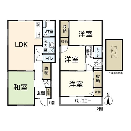 武庫町3丁目テラスハウス 間取図(平面図)