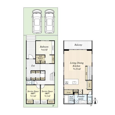 南武庫之荘4丁目 新築戸建 間取図(平面図) 南武庫之荘4丁目 新築戸建 間取図(平面図)