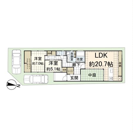 南武庫之荘8丁目戸建 間取図(平面図) 南武庫之荘8丁目戸建 間取図(平面図)