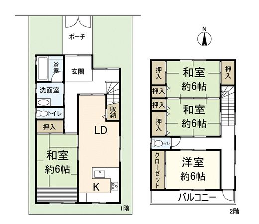 西立花町2丁目 間取図(平面図) 西立花町2丁目 間取図(平面図)