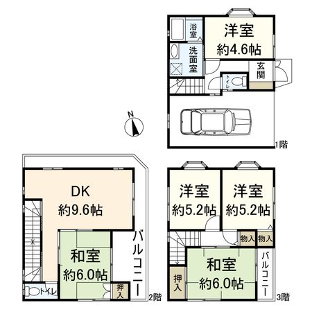 兵庫県尼崎市立花町1丁目 テラスハウス 間取図(平面図)