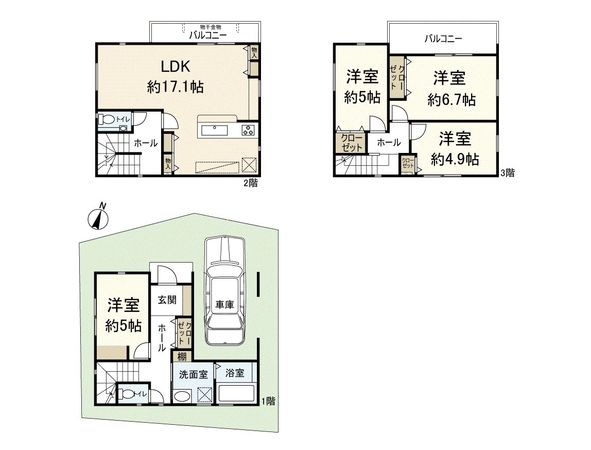 上ノ島町2丁目新築戸建 間取図(平面図)