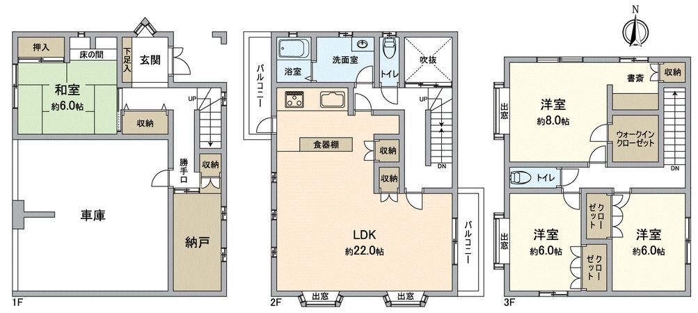 武庫之荘3丁目戸建 間取図(平面図) 武庫之荘3丁目戸建 間取図(平面図)