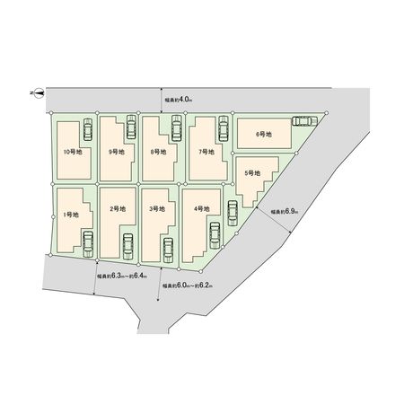 西昆陽1丁目新築戸建 6号棟 区画図
