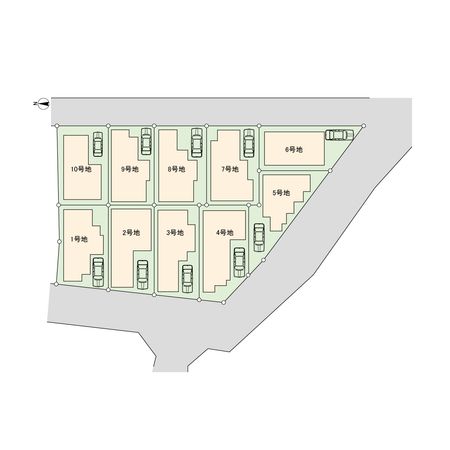 西昆陽1丁目新築戸建 8号棟 区画図 西昆陽1丁目新築戸建 8号棟 区画図