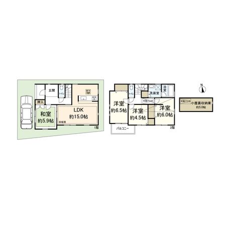 尼崎市南七松町2丁目 中古戸建 間取図(平面図) 尼崎市南七松町2丁目 中古戸建 間取図(平面図)