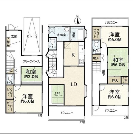 武庫之荘9丁目 戸建 間取図(平面図) 武庫之荘9丁目 戸建 間取図(平面図)