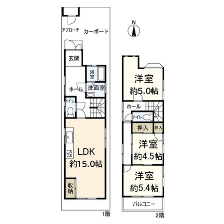 南武庫之荘6丁目 戸建 間取図(平面図) 南武庫之荘6丁目 戸建 間取図(平面図)
