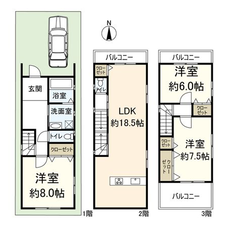 大庄北4丁目 新築戸建 間取図(平面図) 大庄北4丁目 新築戸建 間取図(平面図)