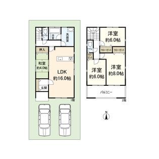 大庄西町3丁目2号棟 新築戸建 間取図(平面図)