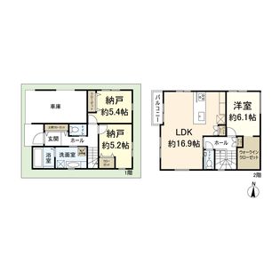 西立花町1丁目新築戸建 間取図(平面図)