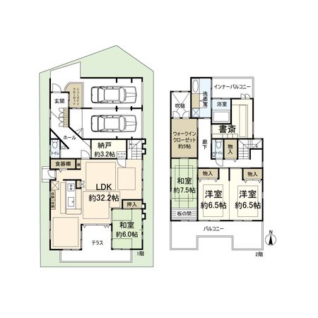 南武庫之荘5丁目 戸建 間取図(平面図)