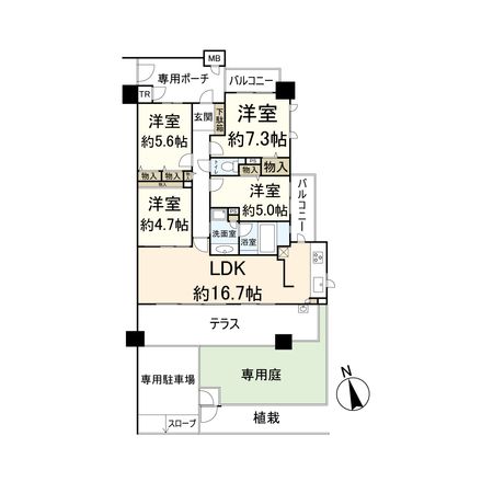 ローレルコート立花町 間取図(平面図) ローレルコート立花町 間取図(平面図)